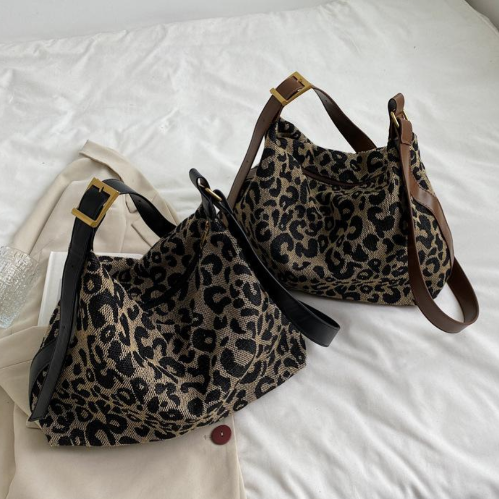 Sac Bandoulière Léopard | Design Spacieux et Tendance