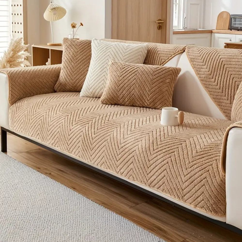 Peluche Housse de Canapé Adaptée aux Animaux | Élégant, Confort Douillet