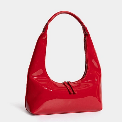 Sac Bandoulière Rouge Brillant | Sac à Main Tendance pour Femme