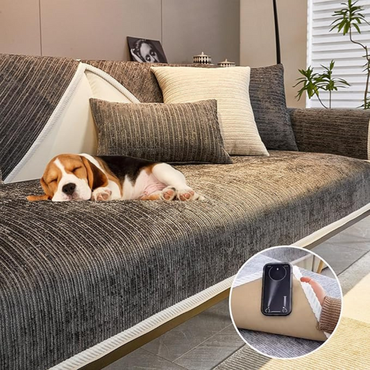 Housse de Canapé en Chenille Premium | Anti-Griffures, Animaux & Élégante