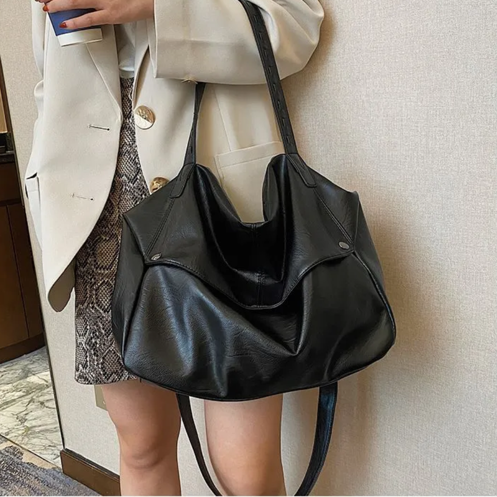 Grand Sac Hobo Bandoulière Noir | Sac Épaule Stylé, Léger