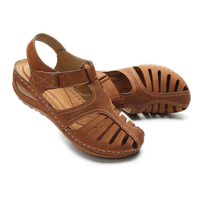 Sandale orthopédique femme confort à talon compensé