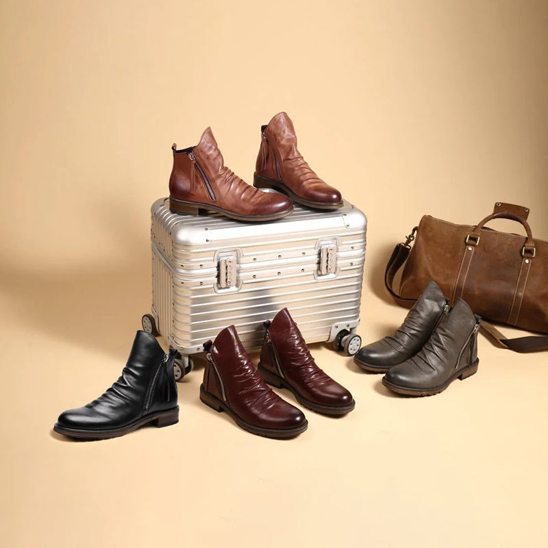 Botte orthopédique homme à fermeture éclair pratique