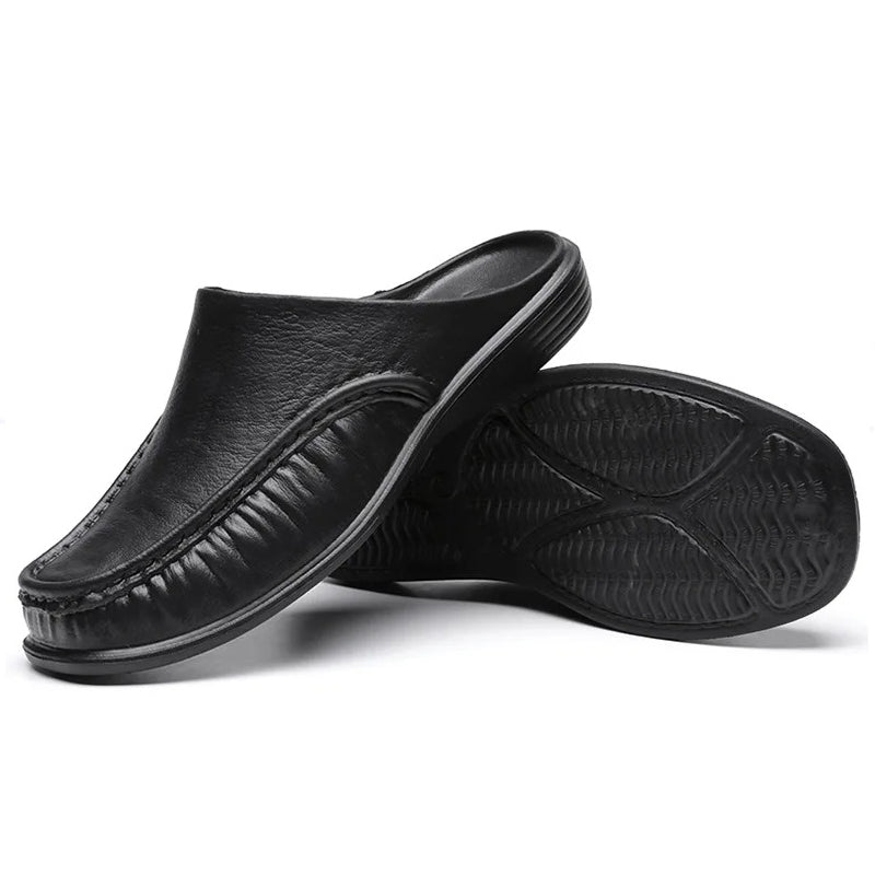 Sabot orthopédique homme en similicuir souple