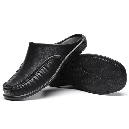 Sabot orthopédique homme en similicuir souple