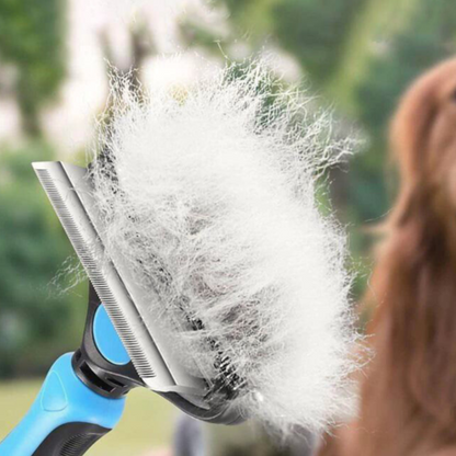 FurEase Peigne pour Animaux | 2‑en‑1 Démêlage et Toilettage