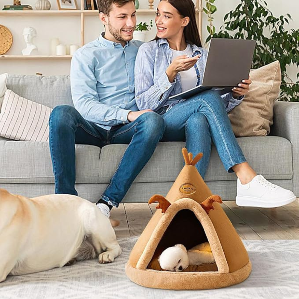 Lit Tente pour Animaux QuickWarm | Doux, Confort Instantané