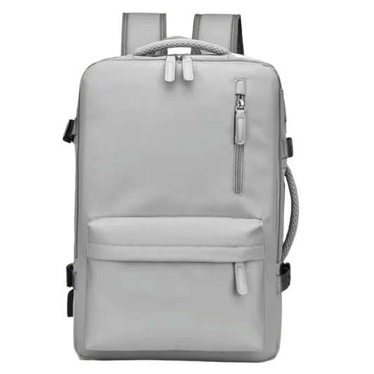 Sac à dos étudiant Premium Gris | 15.6" Compartiment et espace pour les livres