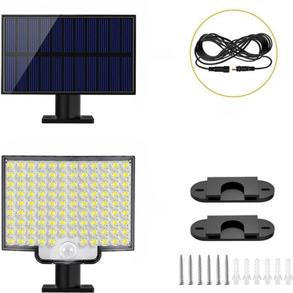 Lumière Solaire Murale 106 LED avec Détecteur de Mouvement – Éclairage Extérieur Puissant et Étanche
