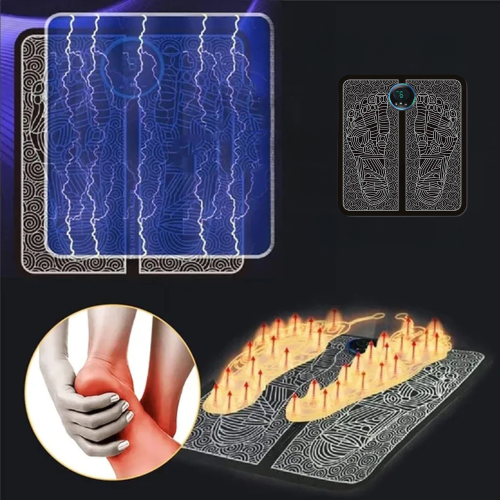 Tapis de Massage Sans Fil pour Pieds | Soulagement Rapide, Efficace