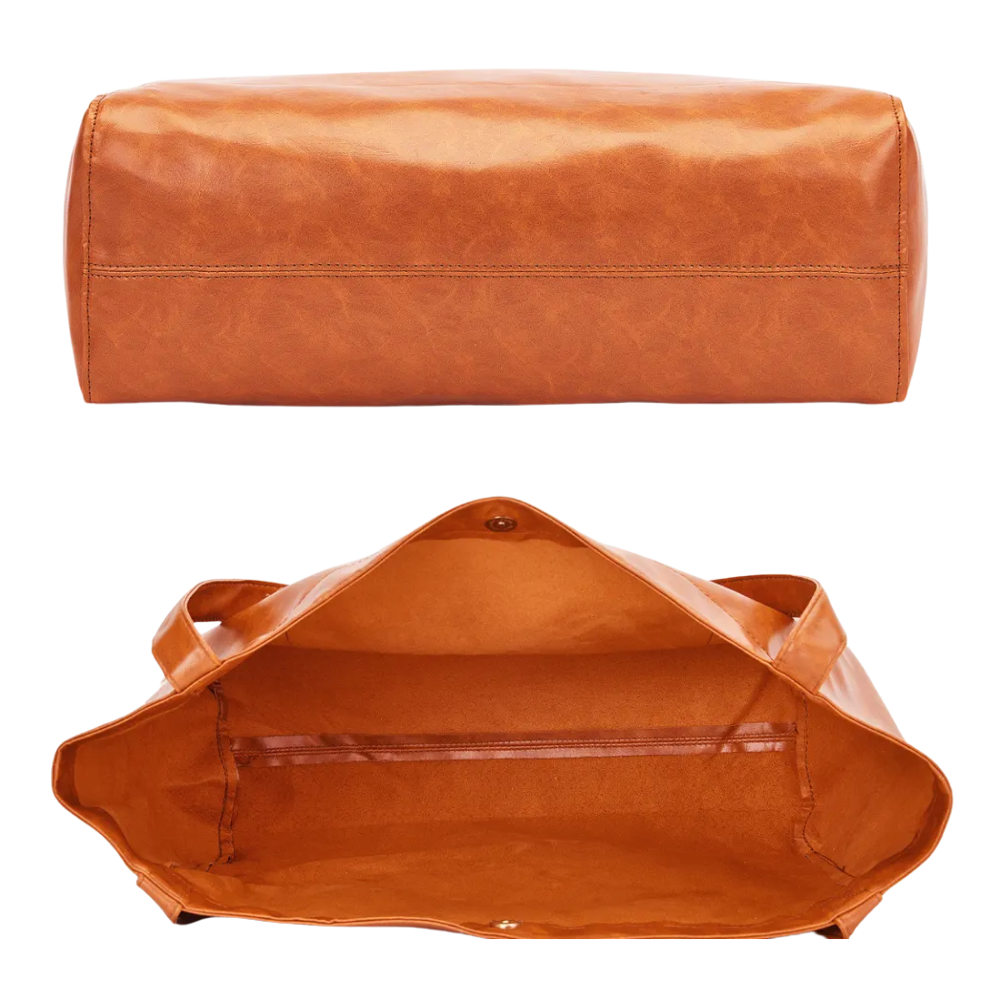 Grand Sac Cabas en Similicuir Luxe | Look Vintage Moderne