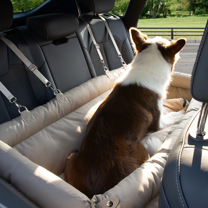 Siège Auto pour Animaux en Similicuir | Voyage Sûr et Élégant