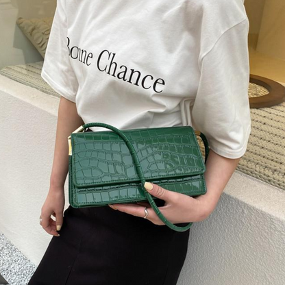 Sac à Main Classique à Motif Croco | Sac Bandoulière Élégant, Raffiné