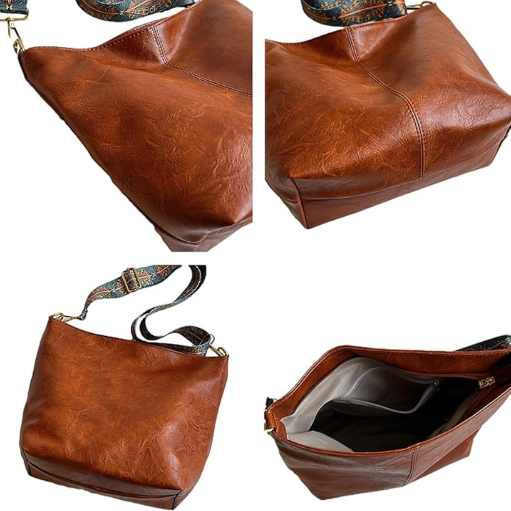 Sac Bandoulière Bohème 2-en-1 en Cuir Vegan | Écologique & Léger
