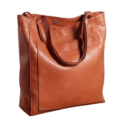 Grand Sac Cabas Vintage en Cuir PU | Élégant & Durable