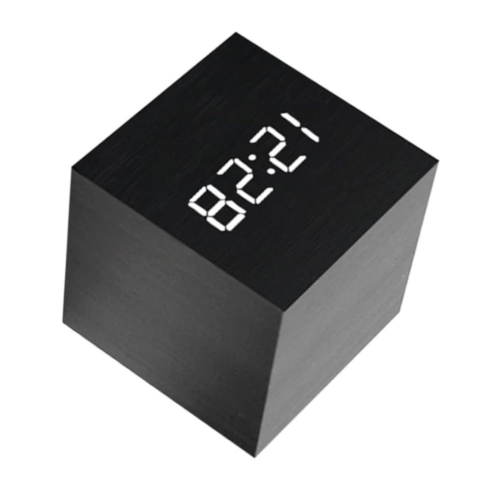 Mini Réveil de Bureau LED Cube | Compact à Luminosité Automatique
