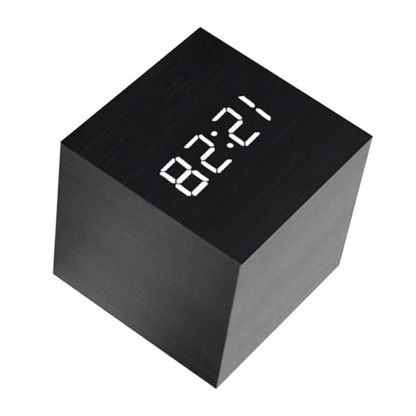Mini Réveil de Bureau LED Cube | Compact à Luminosité Automatique