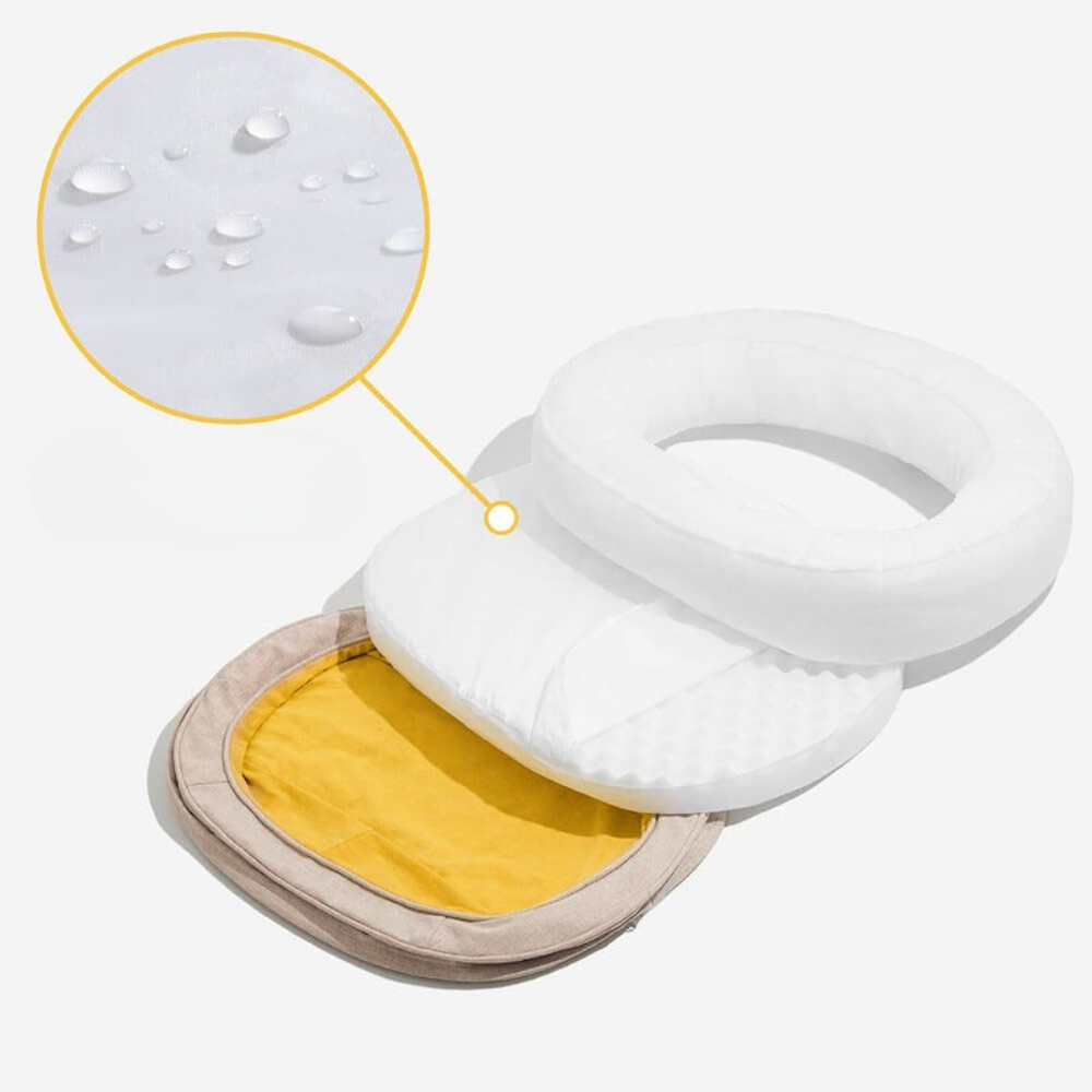 Lit Donut Apaisant pour Chien – Confort Moelleux et Soutien Lombaire