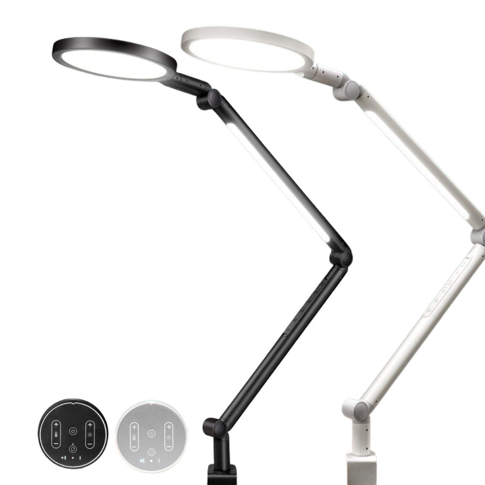 LumiPro Lampe LED Double Réglable | Éclairage Bureau Optimal