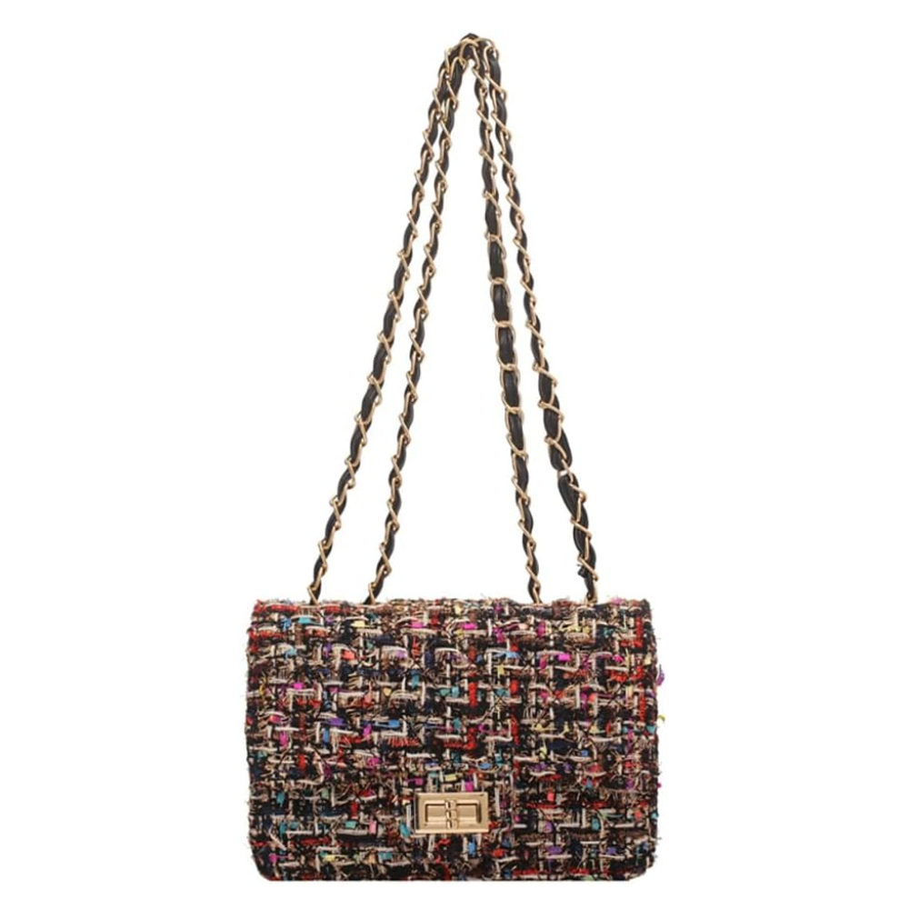 Sac à Main en Cuir PU Tweed | Sac Bandoulière Élégant et Stylé