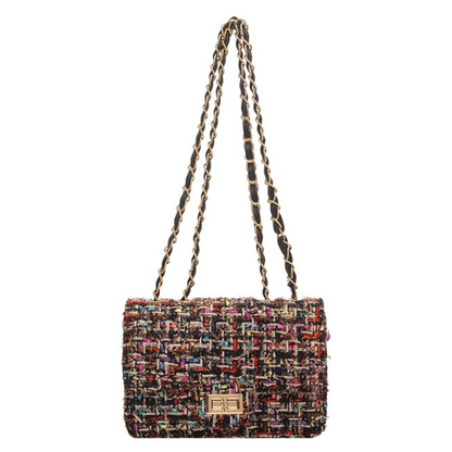 Sac à Main en Cuir PU Tweed | Sac Bandoulière Élégant et Stylé