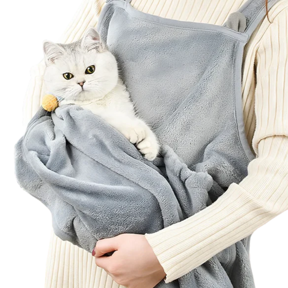 Tablier de Toilettage Polaire pour Chat | Confort, Propreté et Mains Libres