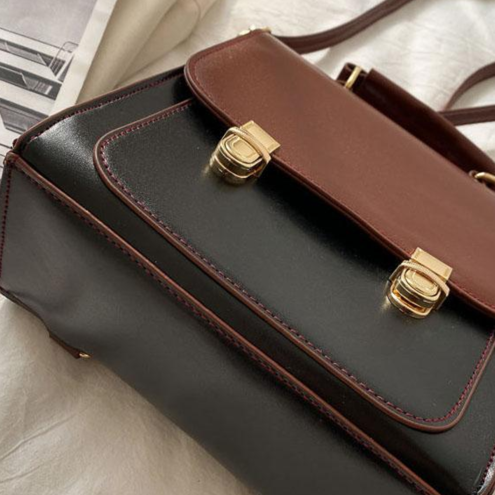 Sac à Dos Rétro Bicolore à Rabat | Sac Convertible en Bandoulière