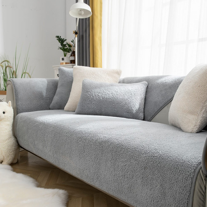 Housse de Canapé en Polaire Adaptée aux Animaux | Élégante, Anti-Taches