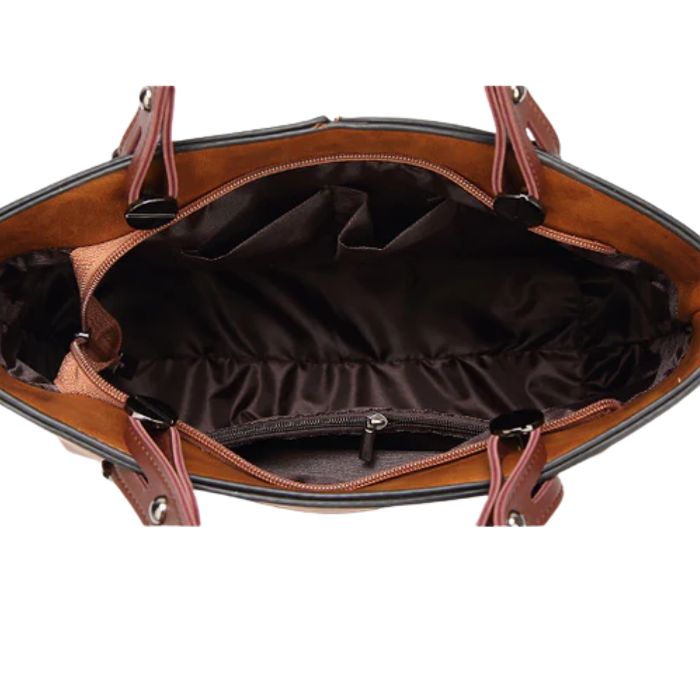 Sac Bandoulière Élégant en Cuir Vegan | Style Rétro Quotidien