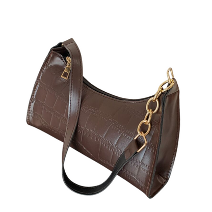 Sac à Bandoulière Motif Croco | Sac à Main Élégant, Léger