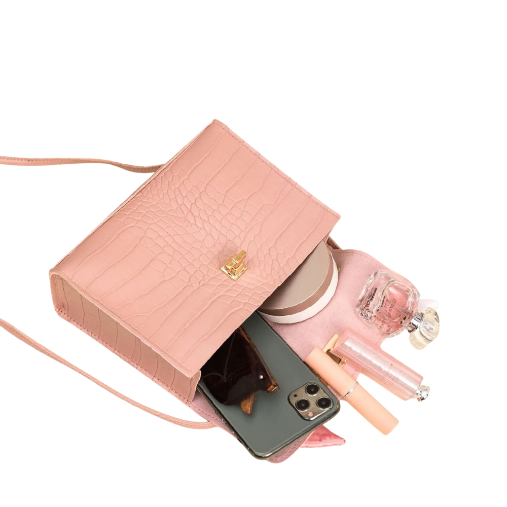 Sac à Main Cartable Effet Croco | Sac Bandoulière Élégante, Stylé