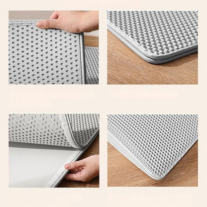 Tapis Litière Chat Double Couche | Protection Anti-Dispersion Nid d’Abeille