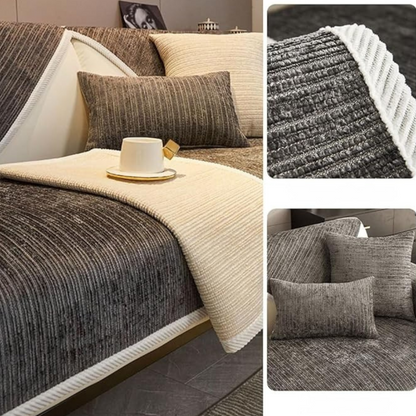 Housse de Canapé en Chenille Premium | Anti-Griffures, Animaux & Élégante