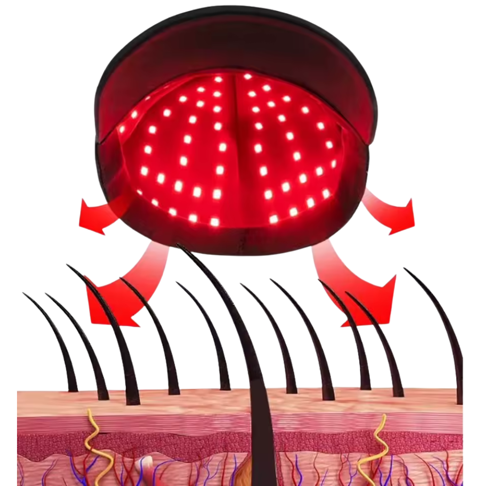Casquette Thérapie Bicolore LED | Repousse des Cheveux, Cuir Chevelu