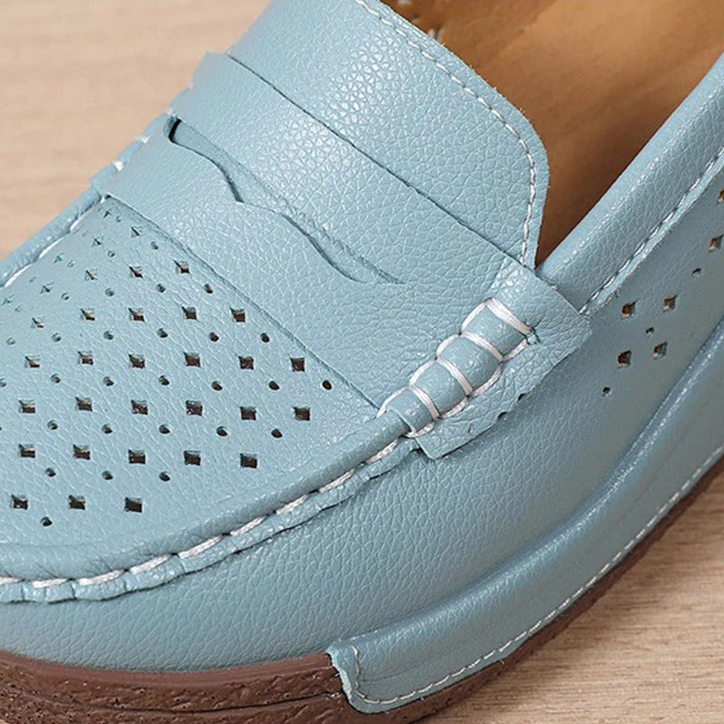 Mocassin orthopédique femme ajouré respirant