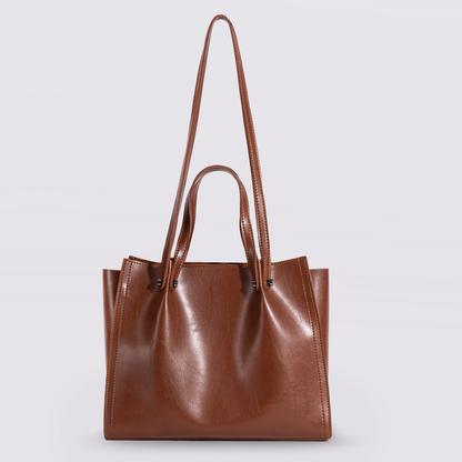 VilleTote Sac à Main Femme Marron | Sac Bandoulière Tote Bag