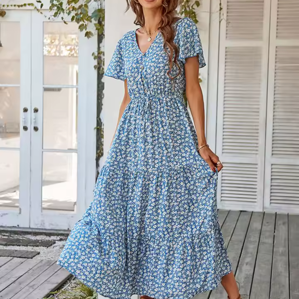 Robe d’Été RusticCharm | Style Fluide, Décontracté et Élégant