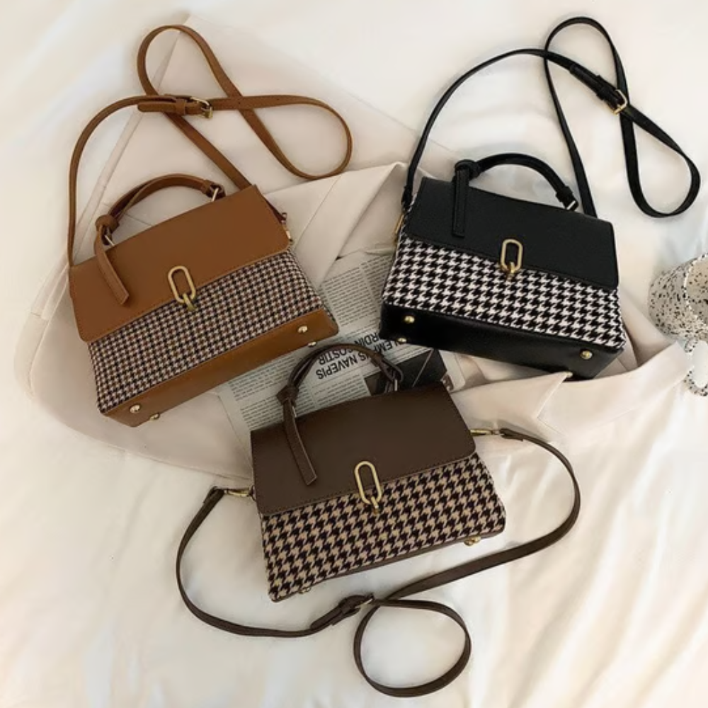 Sophie - Sac à Bandoulière Pied-de-Poule