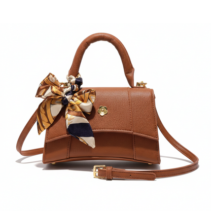 Sac à Main Chic avec Foulard | Sac Bandoulière Moderne, Élégant