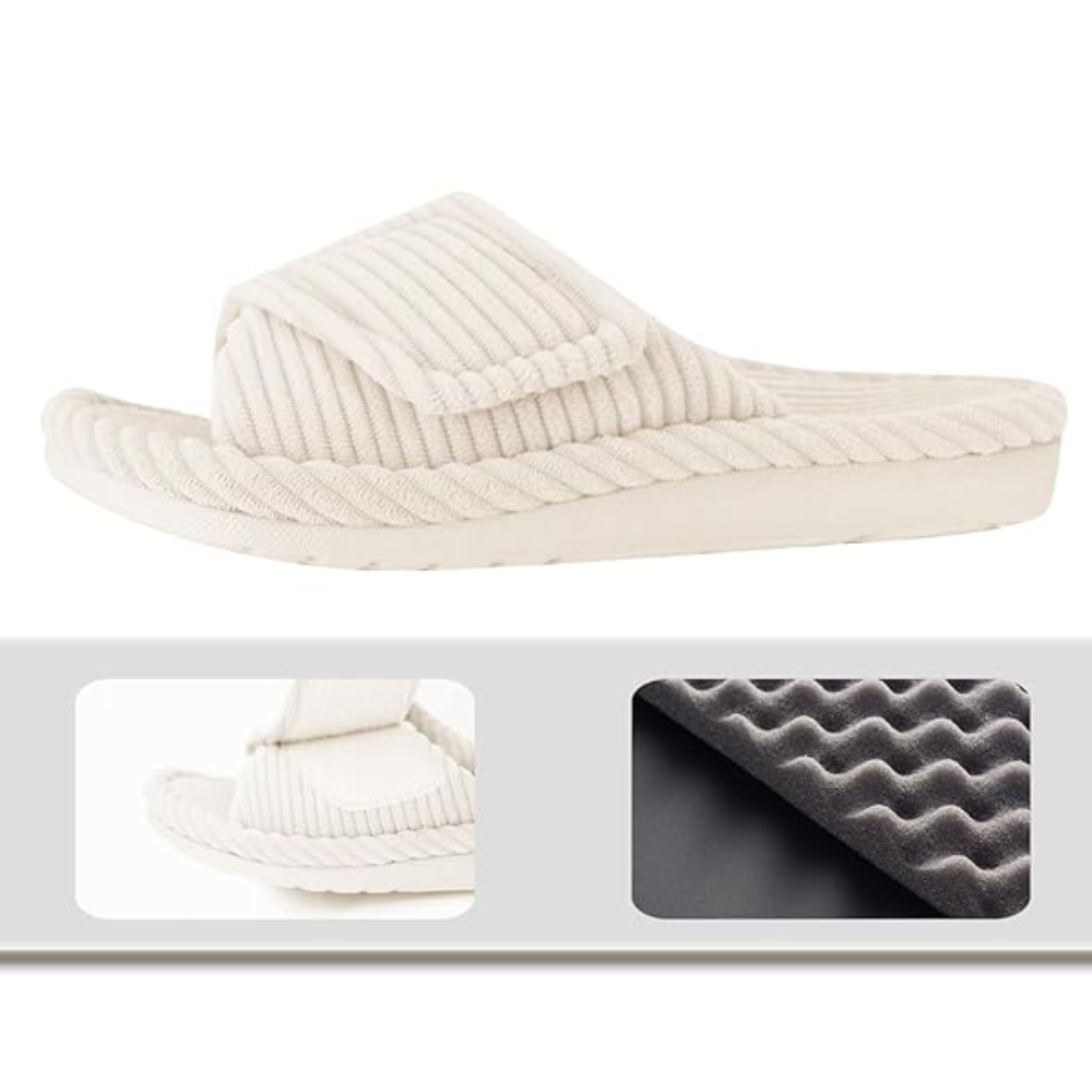 Chaussons Femme en Maille Côtelée Douce | Confort Légèr