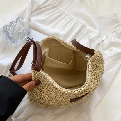 Sac D’Épaule Estival En Paille Tressée | Décontracté & Léger