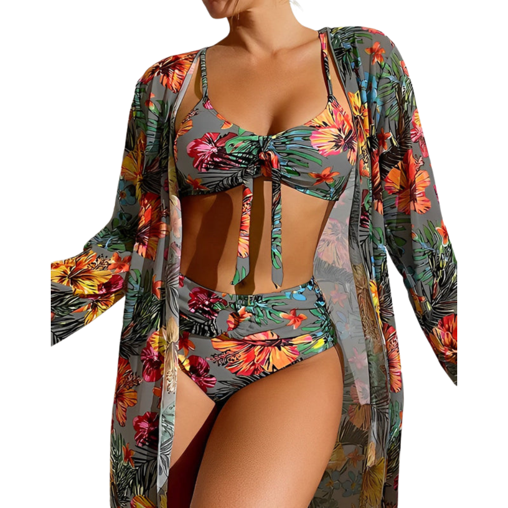 Ensemble Bikini Fleuri – Élégance et Confort Estival
