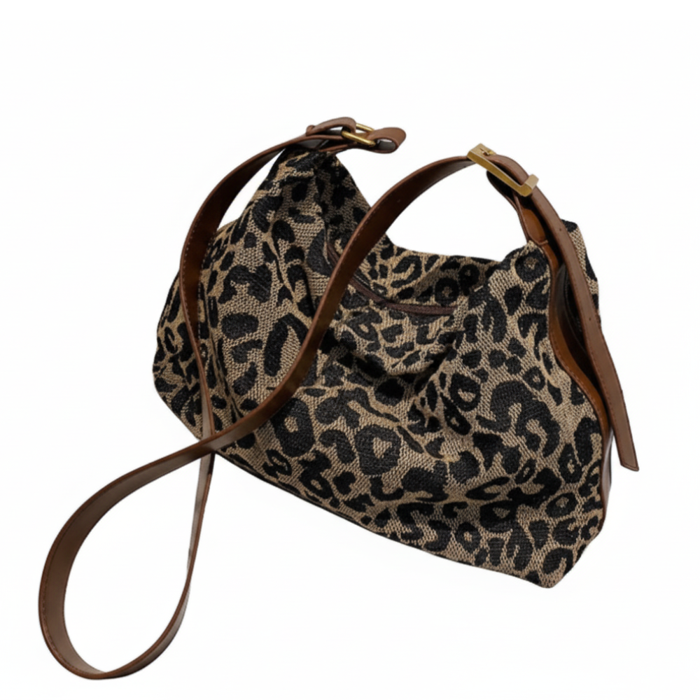 Sac Bandoulière Léopard | Design Spacieux et Tendance