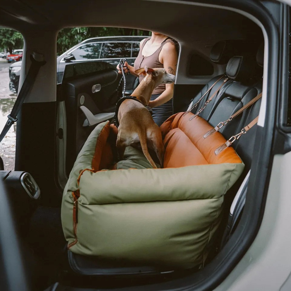 Siège Auto pour Animaux en Similicuir | Voyage Sûr et Élégant