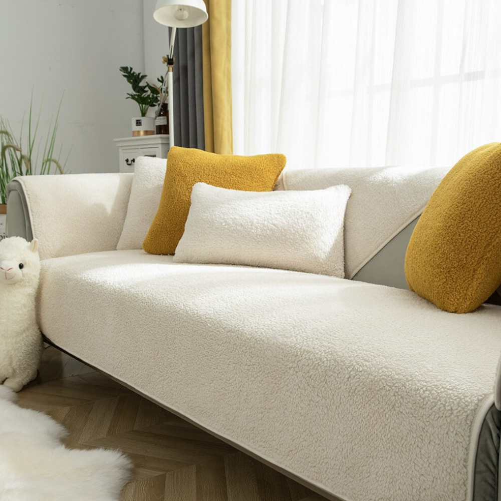 Housse de Canapé en Polaire Adaptée aux Animaux | Élégante, Anti-Taches