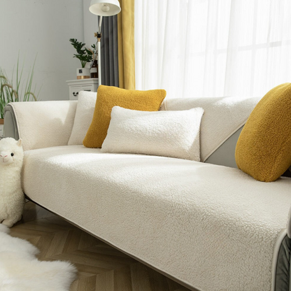 Housse de Canapé en Polaire Adaptée aux Animaux | Élégante, Anti-Taches