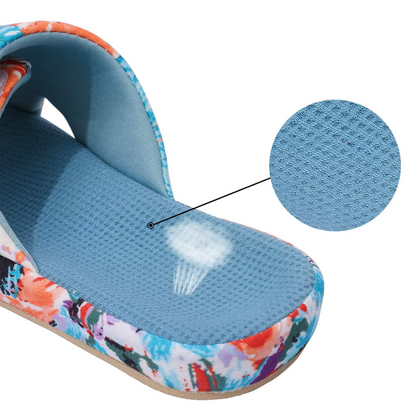 Chaussons Orthopédiques en Tricot Côtelé Imprimé pour Femmes| Doux, Flexibles