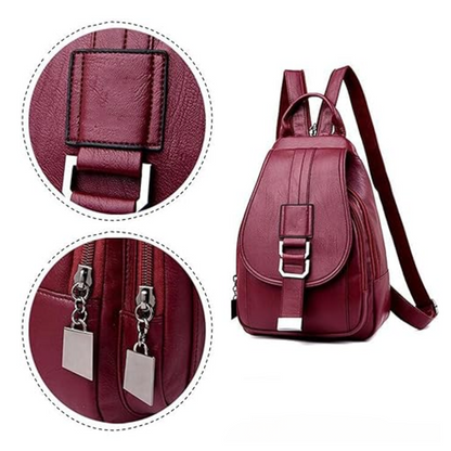 Sac à Dos Minimaliste en Cuir Végan pour Femme | Léger & Élégant