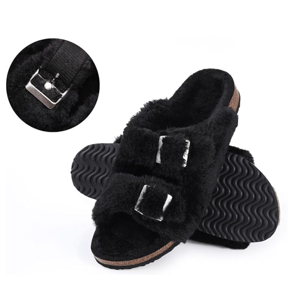 Chaussons Orthopédiques Femme en Fausse Fourrure | Chaleur et Légèreté Confortable