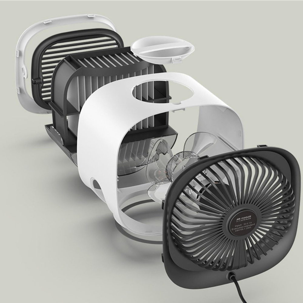 Mini Rafraîchisseur d’Air USB | Climatiseur Portable 2‑en‑1 avec Veilleuse